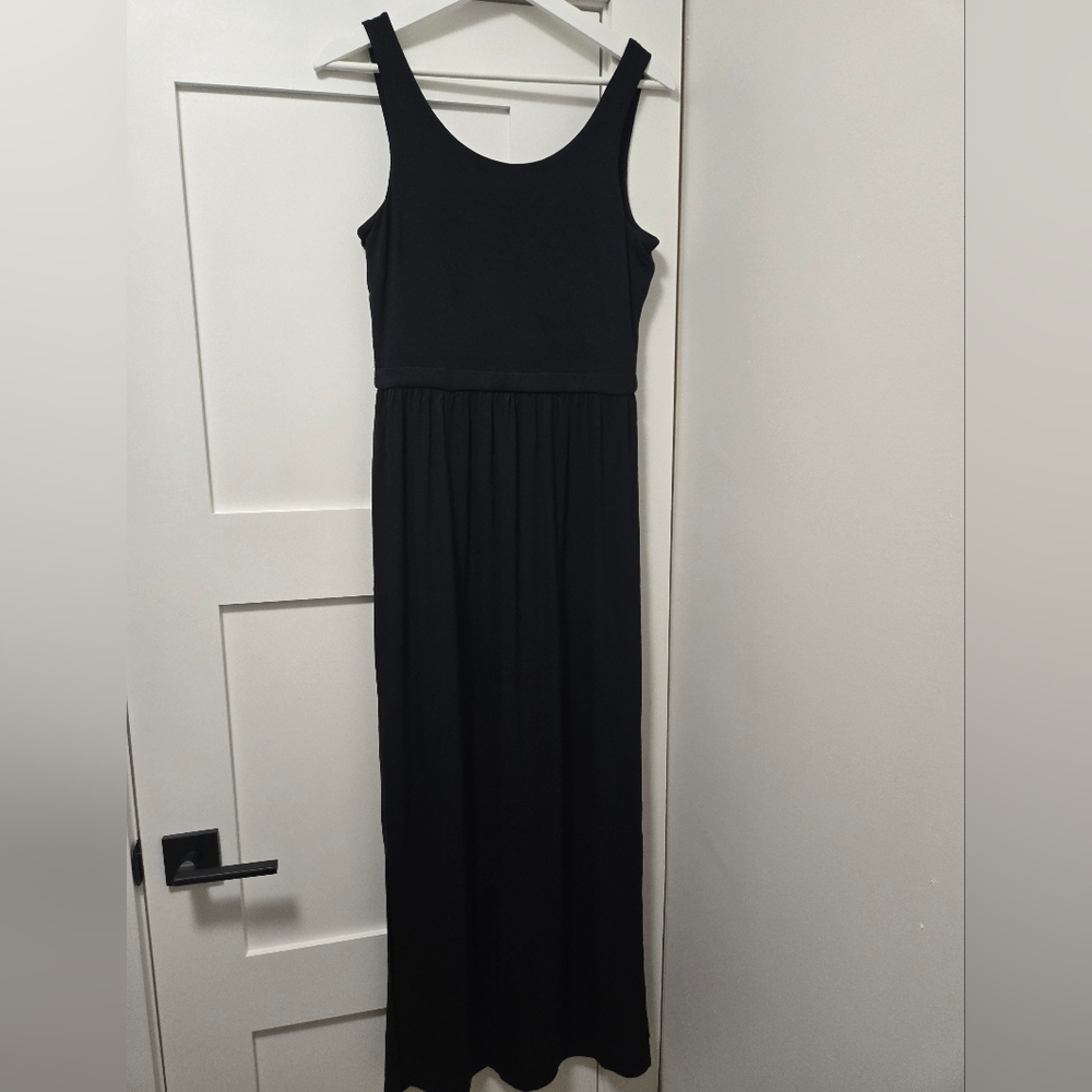 J. Crew Black Pleated Maxi Dress - Picture 5 of 8